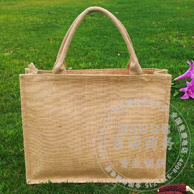 黄麻手提袋，棉织带包棉芯提手，可批发，可印刷LOGO